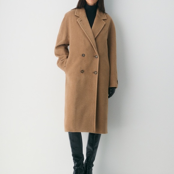 Babaton Camel Double-Breasted Slouch Coat: Aritzia - Picture 7 of 9